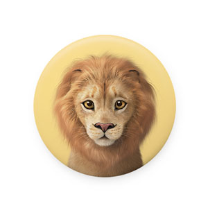 Lager the Lion Mirror Button