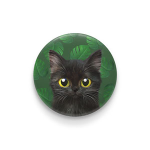 Ruru the Kitten’s Monstera Pin/Magnet Button