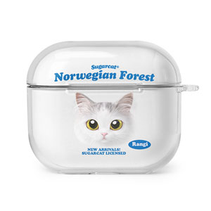 Rangi the Norwegian forest TypeFace AirPods 3 Clear Hard Case