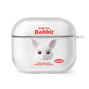 Carrot the Rabbit TypeFace AirPods 3 Clear Hard Case