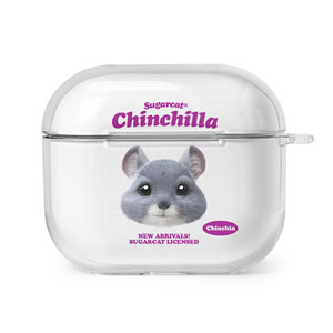 Chinchin the Chinchilla TypeFace AirPods 3 Clear Hard Case