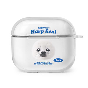 Juju the Harp Seal TypeFace AirPods 3 Clear Hard Case