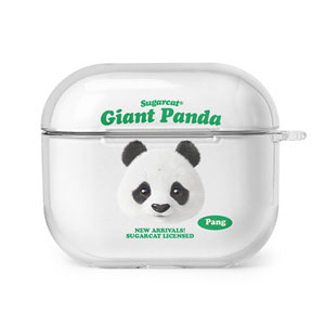 Pang the Giant Panda TypeFace AirPods 3 Clear Hard Case