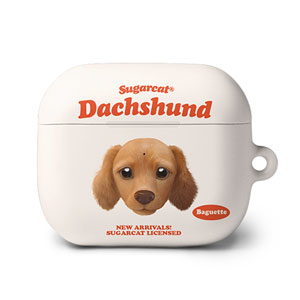Baguette the Dachshund TypeFace AirPods 3 Hard Case