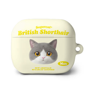 Max the British Shorthair TypeFace AirPods 3 Hard Case