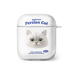 Ruby the Persian TypeFace AirPod Clear Hard Case