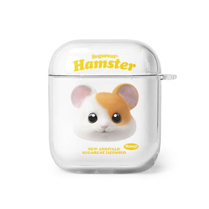 Hamjji the Hamster TypeFace AirPod Clear Hard Case