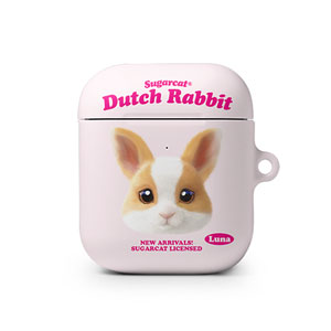Luna the Dutch Rabbit TypeFace AirPod Hard Case