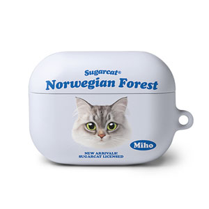 Miho the Norwegian Forest TypeFace AirPod PRO Hard Case
