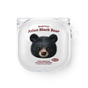Bandal the Aisan Black Bear TypeFace Buds Pro/Live Clear Hard Case
