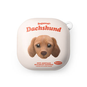 Baguette the Dachshund TypeFace Buds Pro/Live Hard Case