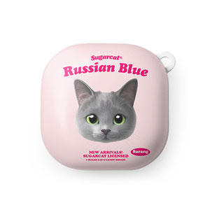 Sarang the Russian Blue TypeFace Buds Pro/Live Hard Case