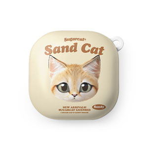Sandy the Sand cat TypeFace Buds Pro/Live Hard Case