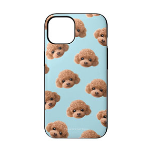 Ruffy the Poodle Face Patterns Door Bumper Case