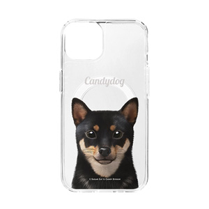 Bate the Shiba Simple Clear Gelhard Case (for MagSafe)