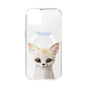 Denny the Fennec fox Simple Clear Gelhard Case (for MagSafe)