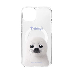 Juju the Harp Seal Simple Clear Gelhard Case (for MagSafe)