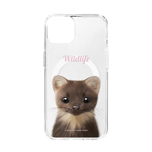 Minky the American Mink Simple Clear Gelhard Case (for MagSafe)