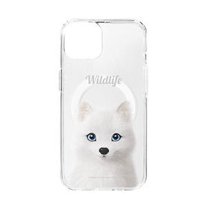 Polly the Arctic Fox Simple Clear Gelhard Case (for MagSafe)