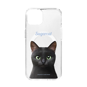 Zoro the Black Cat Simple Clear Gelhard Case (for MagSafe)