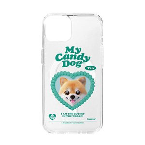 Tan the Pomeranian MyHeart Clear Gelhard Case (for MagSafe)