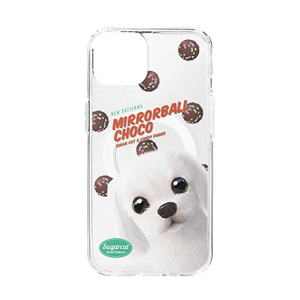 Livee’s Mirrorball Choco New Patterns Clear Gelhard Case (for MagSafe)