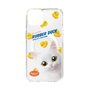 Ria’s Rubber Duck New Patterns Clear Gelhard Case (for MagSafe)