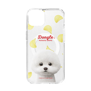 Dongle the Bichon&#039;s Potato Chips Clear Gelhard Case (for MagSafe)