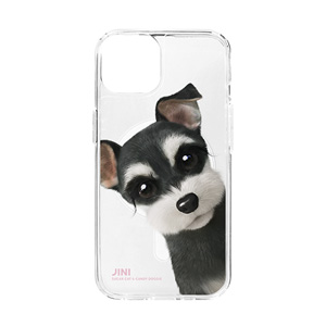 Jini the Schnauzer Peekaboo Clear Gelhard Case (for MagSafe)