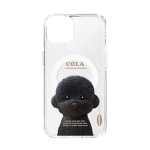 Cola the Medium Poodle Retro Clear Gelhard Case (for MagSafe)