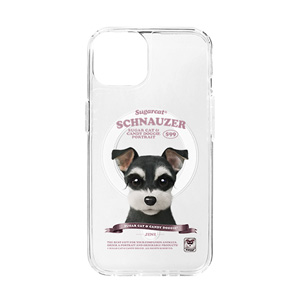 Jini the Schnauzer New Retro Clear Gelhard Case (for MagSafe)
