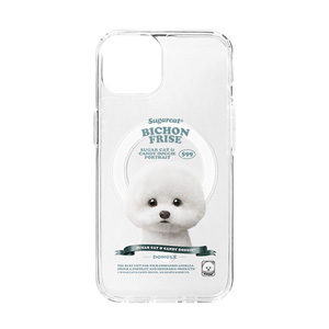 Dongle the Bichon New Retro Clear Gelhard Case (for MagSafe)