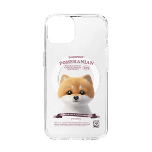 Pommy the Pomeranian New Retro Clear Gelhard Case (for MagSafe)