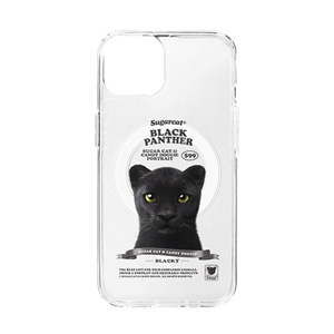 Blacky the Black Panther New Retro Clear Gelhard Case (for MagSafe)