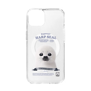 Juju the Harp Seal New Retro Clear Gelhard Case (for MagSafe)