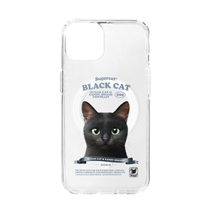 Zoro the Black Cat New Retro Clear Gelhard Case (for MagSafe)