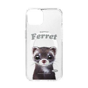 Jusky the Ferret Type Clear Gelhard Case (for MagSafe)