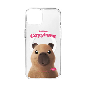 Capybara the Capy Type Clear Gelhard Case (for MagSafe)