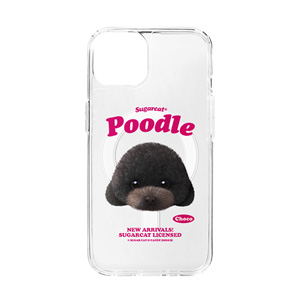 Choco the Black Poodle TypeFace Clear Gelhard Case (for MagSafe)