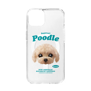 Renata the Poodle TypeFace Clear Gelhard Case (for MagSafe)