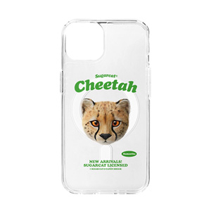 Samantha the Cheetah TypeFace Clear Gelhard Case (for MagSafe)
