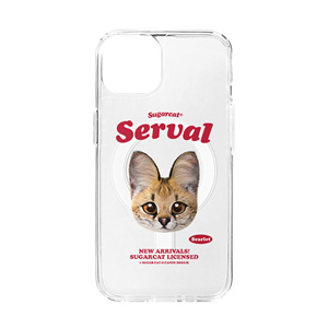 Scarlet the Serval TypeFace Clear Gelhard Case (for MagSafe)