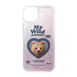 Brownie the Bear MyHeart Aqua Glitter Case