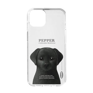 Pepper the Labrador Retriever Retro Clear Jelly/Gelhard Case