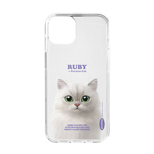 Ruby the Persian Retro Clear Jelly/Gelhard Case