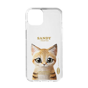 Sandy the Sand cat Retro Clear Jelly/Gelhard Case