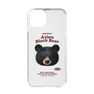 Bandal the Aisan Black Bear TypeFace Clear Jelly/Gelhard Case