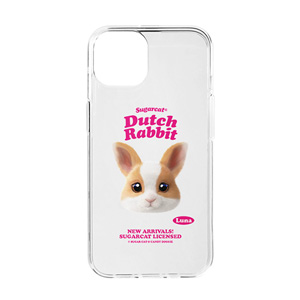 Luna the Dutch Rabbit TypeFace Clear Jelly/Gelhard Case