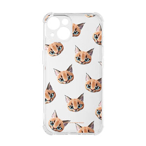 Cali the Caracal Face Patterns Shockproof Jelly Case