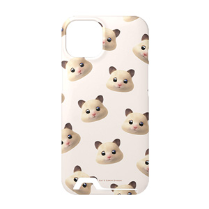 Pudding the Hamster Face Patterns Under Card Hard Case